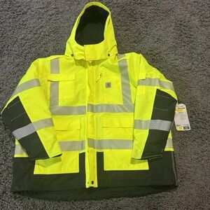 Carhartt High-Visibility Waterproof Insulated Class 3 Jacket Mens‎ 3XL